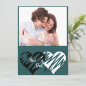 最高のパパTo Be Fanthers Dayハート家族の写真おもしろい シーズンカード (スタンド正面)