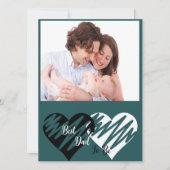 最高のパパTo Be Fanthers Dayハート家族の写真おもしろい シーズンカード (正面)