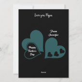 最高のパパTo Be Fanthers Dayハート家族の写真おもしろい シーズンカード (裏面)