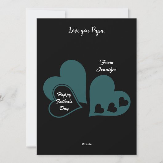 最高のパパTo Be Fanthers Dayハート家族の写真おもしろい シーズンカード (裏面)