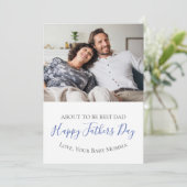 最高のパパTo Be Faters Dayの写真カスタム シーズンカード (スタンド正面)