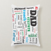 最高のパパWordクラウド アクセントクッション (正面(垂直))