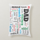 最高のパパWordクラウド アクセントクッション (裏面(縦))