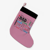 最高のパパWordクラウド スモールクリスマスストッキング (正面 (吊り時))