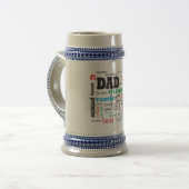 最高のパパWordクラウド ビールジョッキ (正面左)