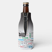 最高のパパWordクラウド ボトルクーラー (ボトル裏面)