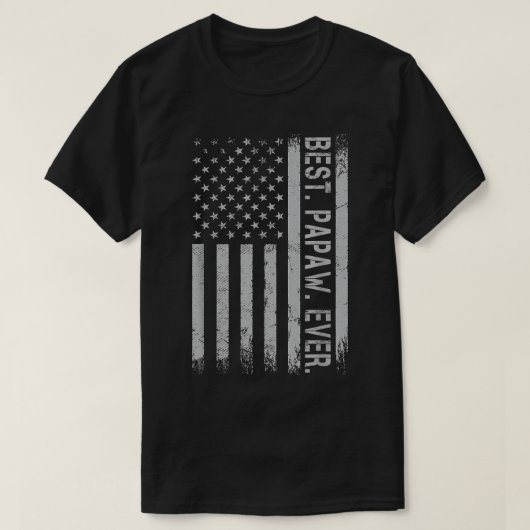 最高のパポー・エバ・アメリカ国旗贈男性へ与父の Tシャツ (デザイン正面)