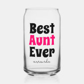 最高のパーソナライズされたおばさん名缶ガラス ガラス缶 (正面)