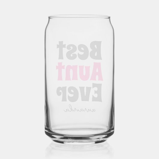 最高のパーソナライズされたおばさん名缶ガラス ガラス缶 (裏面)