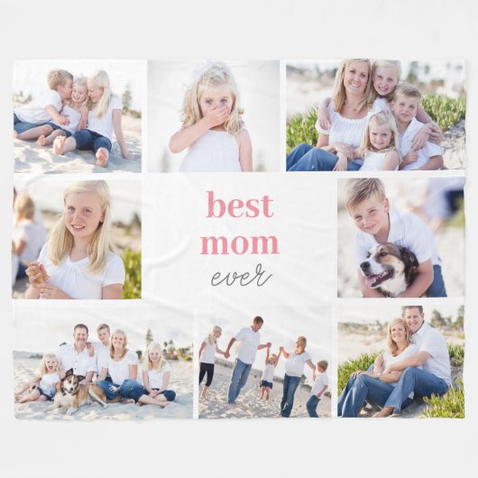 最高のパーソナライズされたギフトのカラー写真毛布 フリースブランケット (正面(横))