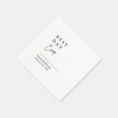 最高のパーソナライズされたデイミニマル結婚紙 スタンダードカクテルナプキン (角)
