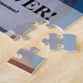 最高のパーソナライズされたパパは常に「父の日」写真 ジグソーパズル (側面)