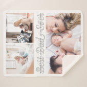 最高のパーソナライズされたパパエカスタムバフリースブランケット シェルパブランケット (正面(横))