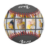 最高のパーソナライズされたパパ写真のコラージュと文字 野球ボール (正面)