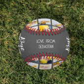 最高のパーソナライズされたパパ写真のコラージュと文字 野球ボール