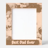 最高のパーソナライズされたパパ永遠の父の日のギフト木製 レーザー彫刻フレーム (正面)