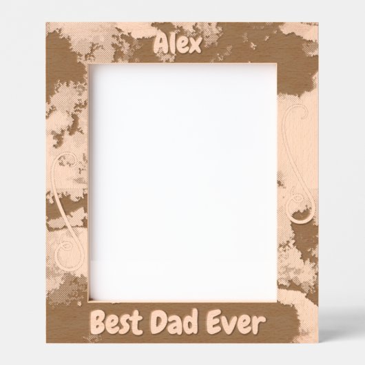 最高のパーソナライズされたパパ永遠の父の日のギフト木製 レーザー彫刻フレーム (正面)