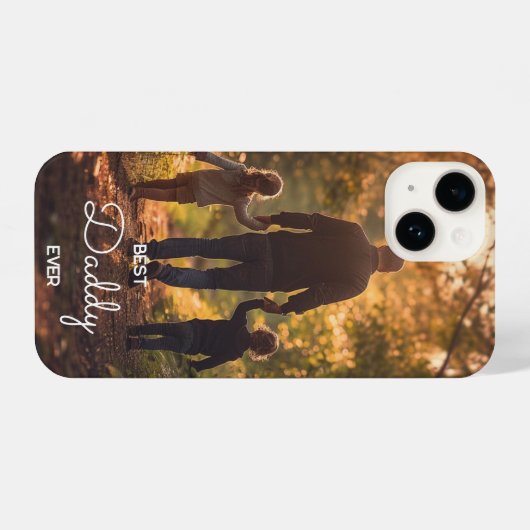 最高のパーソナライズされたパパ父のデイフォンケース iPhoneケース (裏面横)