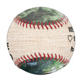 最高のパーソナライズされたパパ2枚 野球ボール (裏面)