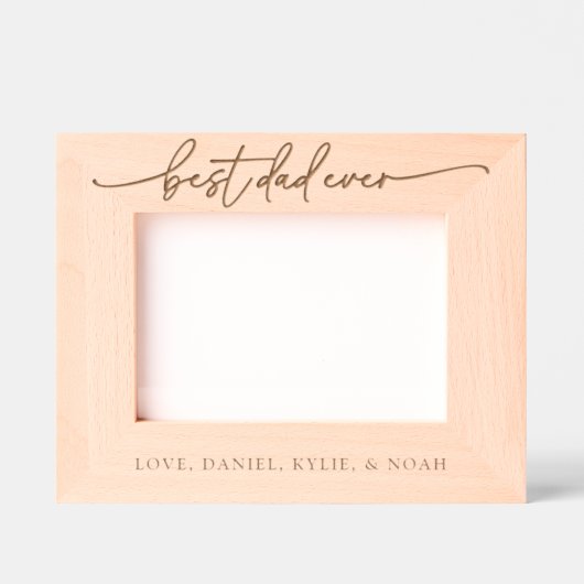 最高のパーソナライズされたパパ・エバー・ファーザー・デイ レーザー彫刻フレーム (正面)