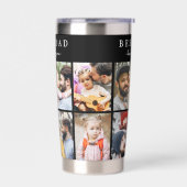 最高のパーソナライズされたパパEver 8 Photo Collage Father 保温保冷タンブラー (左面)