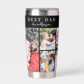 最高のパーソナライズされたパパEver 8 Photo Collage Father 保温保冷タンブラー (正面)