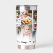 最高のパーソナライズされたパパEver 8 Photo Collage Father 保温保冷タンブラー (左面)