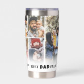最高のパーソナライズされたパパEver 8 Photo Collage Father 保温保冷タンブラー (背面)