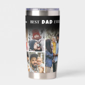 最高のパーソナライズされたパパEver 8 Photo Collage Father 保温保冷タンブラー (背面)