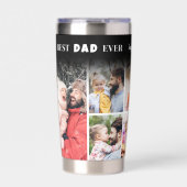 最高のパーソナライズされたパパEver 8 Photo Collage Father 保温保冷タンブラー (正面)