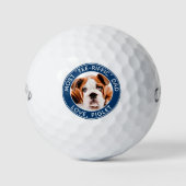 最高のパーソナライズされたパパEver Golf Pet Dog Photo ゴルフボール (正面)