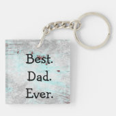 最高のパーソナライズされたパパEver Photo Key Chain キーホルダー (裏面)