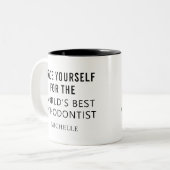 最高のパーソナライズされたプロフェッショナル名 ツートーンマグカップ (正面左)