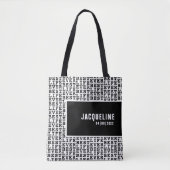 最高のパーソナライズされたライフ・エバー白黒トート トートバッグ (正面)