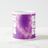 最高のパーソナライズされたラードエバーパープル絞り染め ジャンボコーヒーマグカップ (正面)
