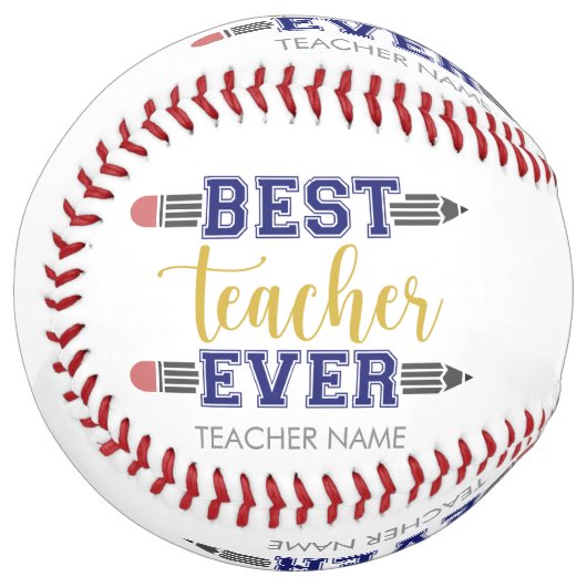 最高のパーソナライズされた先生 – ギフトカスタマイズ ソフトボール (正面左)