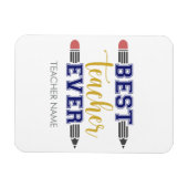 最高のパーソナライズされた先生 – ギフトカスタマイズ マグネット (横)