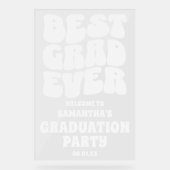 最高のパーソナライズされた卒業生の歓迎 アクリルサイン (正面)