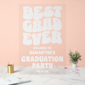 最高のパーソナライズされた卒業生の歓迎 アクリルサイン (ウェディング)