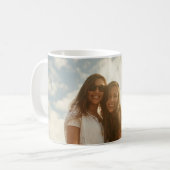 最高のパーソナライズされた友の写真と名前 コーヒーマグカップ (正面左)