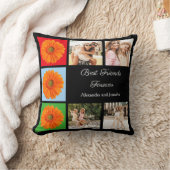 最高のパーソナライズされた友永遠の写真コラージュ クッション (ブランケット)