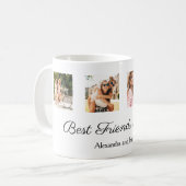 最高のパーソナライズされた友永遠の写真コラージュ コーヒーマグカップ (正面左)