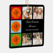 最高のパーソナライズされた友永遠の写真コラージュ セラミックオーナメント (右)