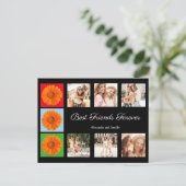 最高のパーソナライズされた友永遠の写真コラージュ ポストカード (スタンド正面)