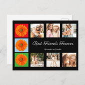 最高のパーソナライズされた友永遠の写真コラージュ ポストカード (正面/裏面)