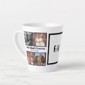 最高のパーソナライズされた友達forever 4 photo collage カフェラテマグ (左アングル)