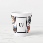 最高のパーソナライズされた友達forever 4 photo collage カフェラテマグ (正面)