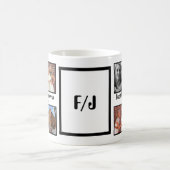 最高のパーソナライズされた友達forever 4 photo collage コーヒーマグカップ (中央)