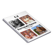 最高のパーソナライズされた友達forever 4 photo collage ノートブック (右側)