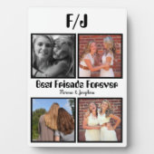 最高のパーソナライズされた友達forever 4 photo collage フォトプラーク (正面)